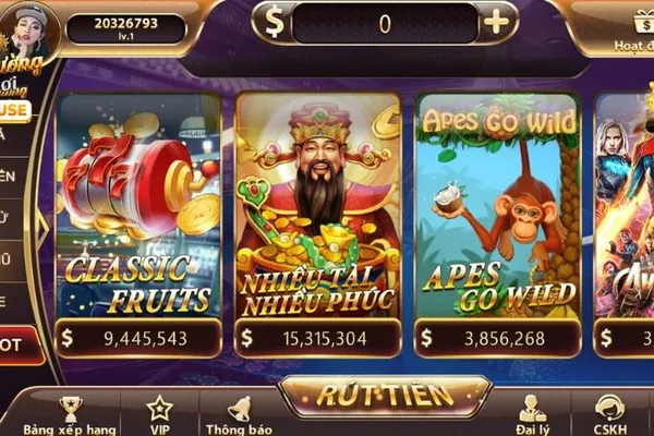 Trò chơi slot và jackpot trên sao 789